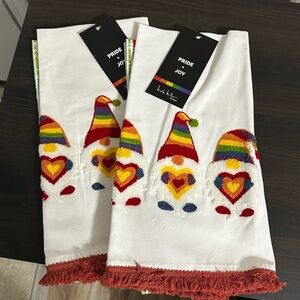 Rainbow Gnome Kitchen Towels